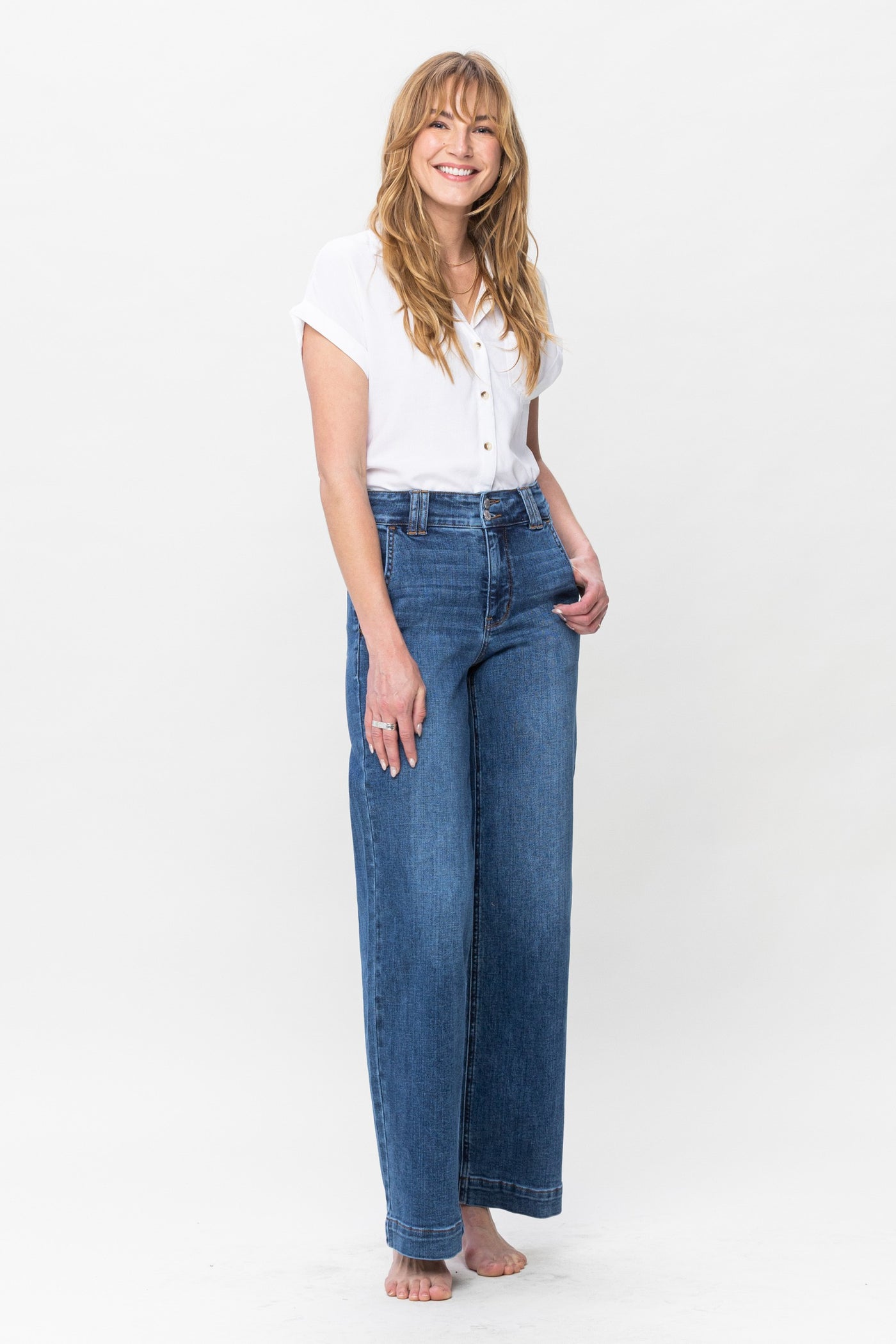 Judy Blue HW Wide Leg Jean