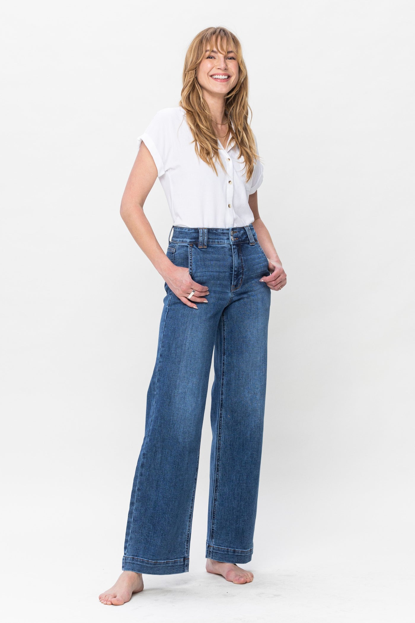 Judy Blue HW Wide Leg Jean