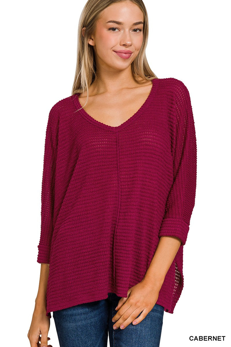 Knitted V-Neck Sweater