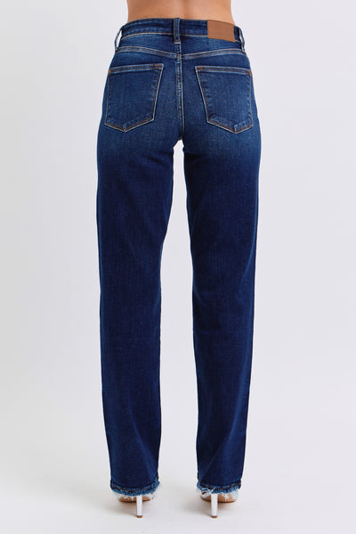 Judy Blue MR Straight Fray Hem Jean