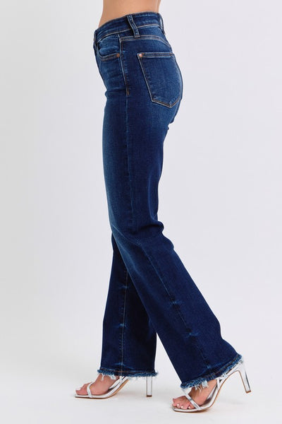 Judy Blue MR Straight Fray Hem Jean