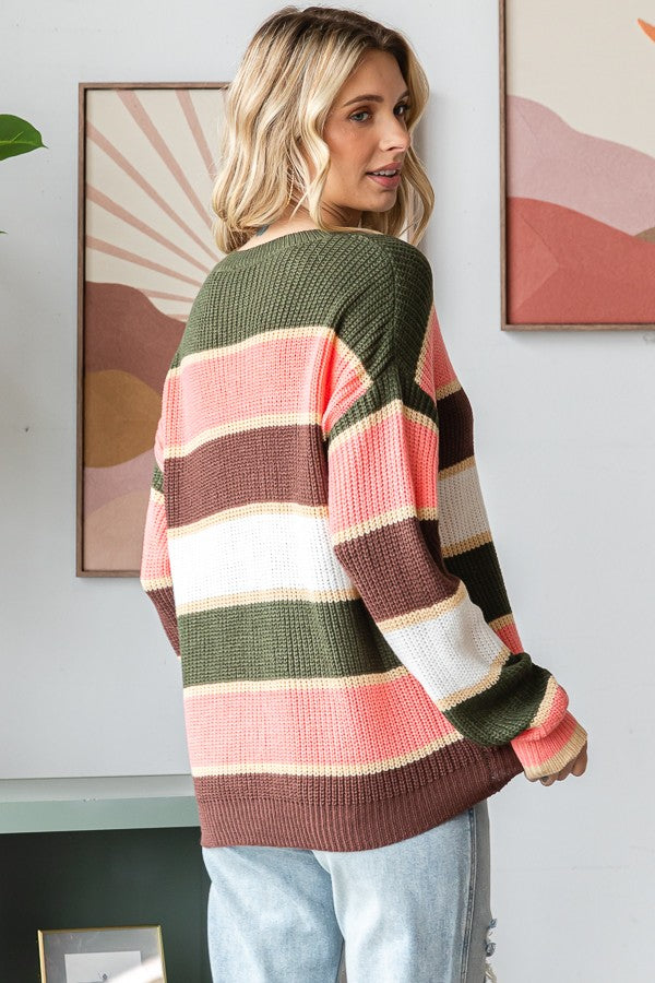 Striped Knit Sweater