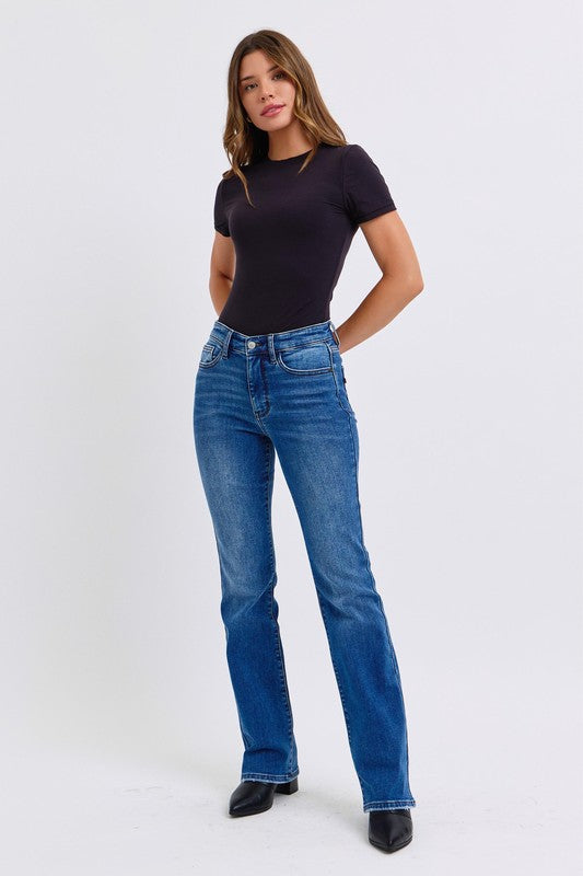 Judy Blue Mid Rise Thermal Bootcut Jeans