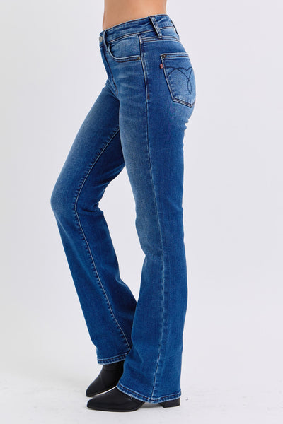 Judy Blue Mid Rise Thermal Bootcut Jeans