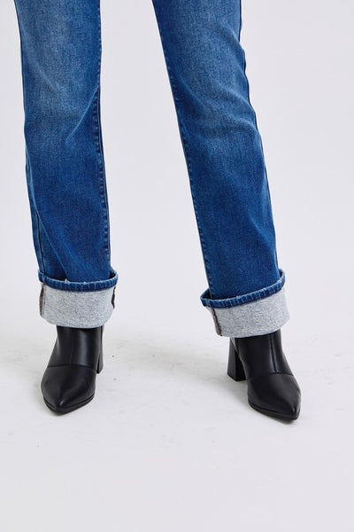 Judy Blue Mid Rise Thermal Bootcut Jeans