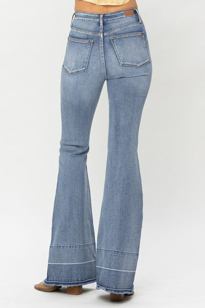 Judy Blue High Waist Tummy Control Release Hem Flare Jeans