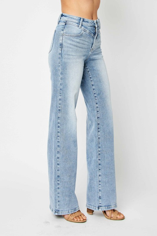 Judy Blue High Waist Retro Wide Jeans