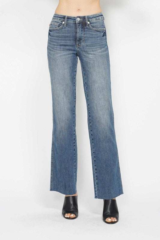 Judy Blue Mid Rise Straight Leg Jeans