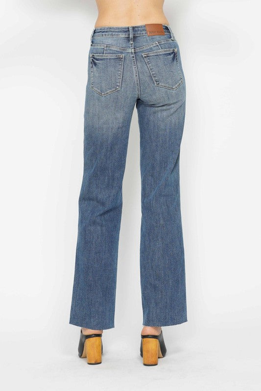 Judy Blue Mid Rise Straight Leg Jeans