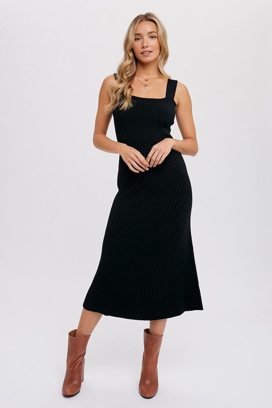 Square Neck Midi Dress