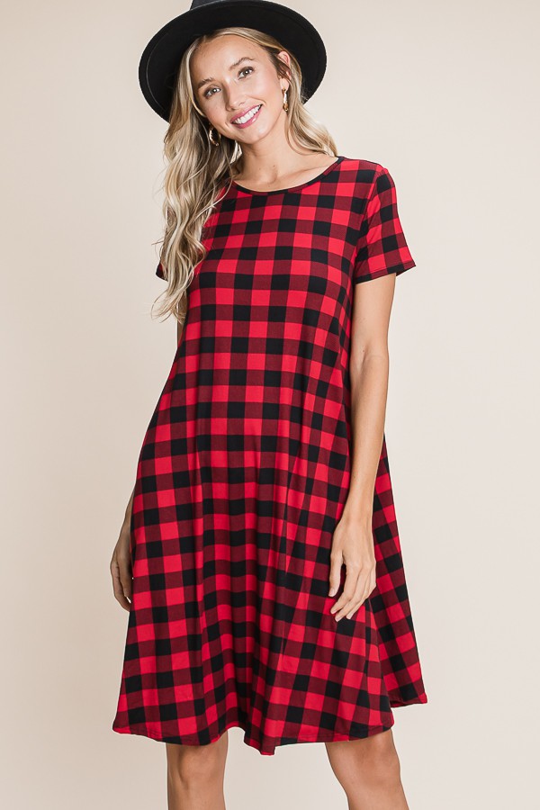 Red Checkered Dress