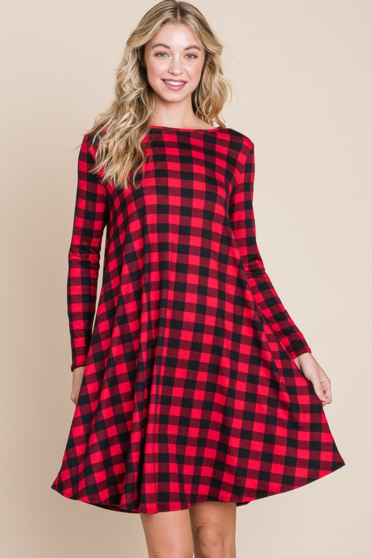 Plaid Swing Dress