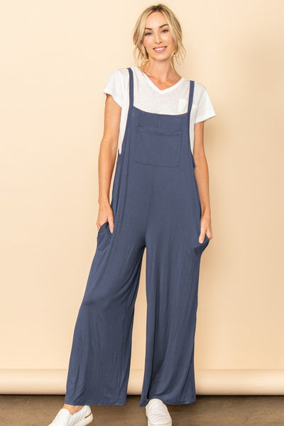 Wide Leg Overall Jumpsuit