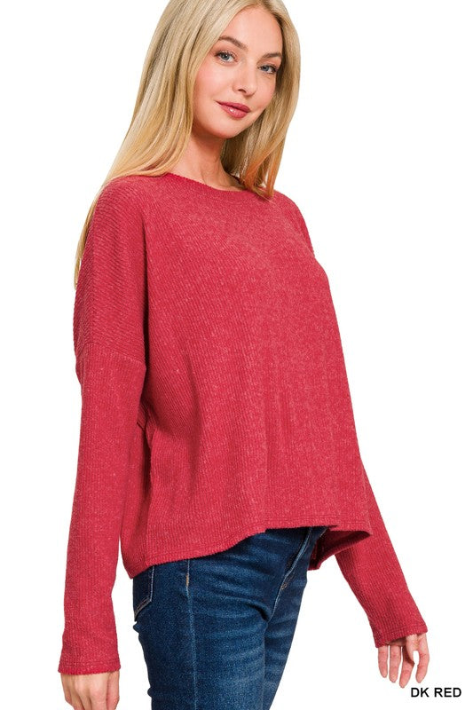 Ribbed Dolman Top