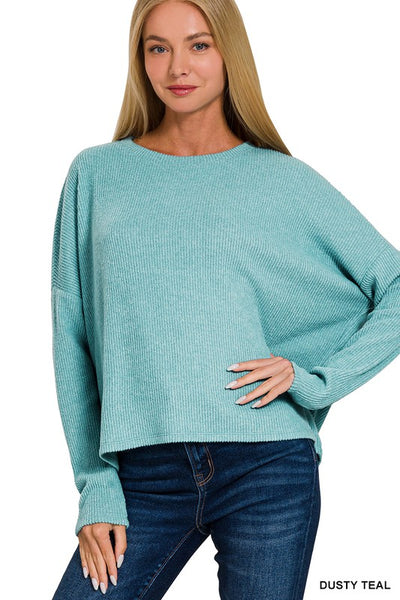 Ribbed Dolman Top