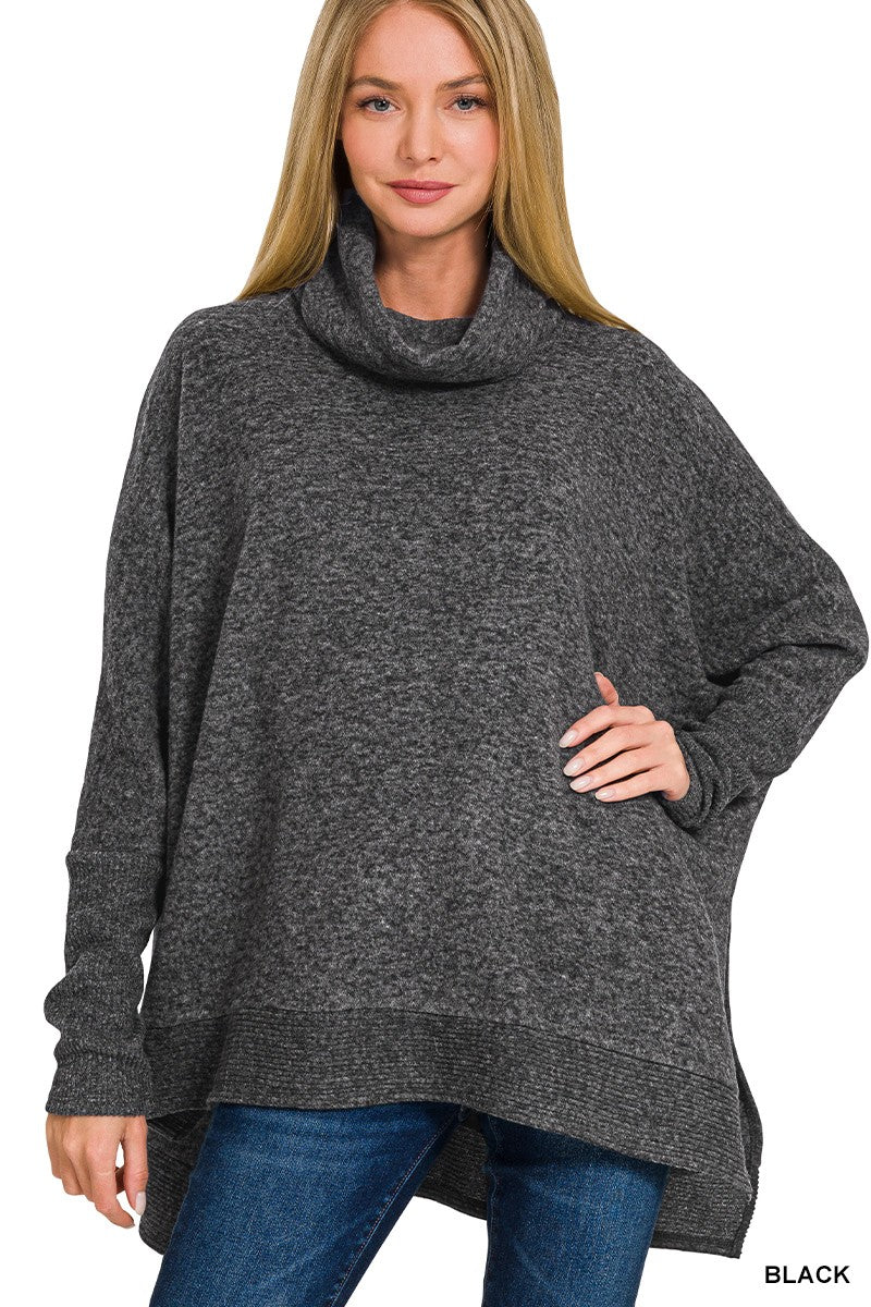 Cowl Neck Poncho Sweater