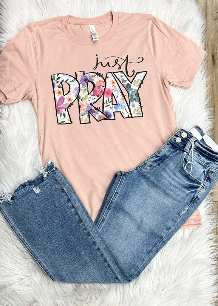 Just Pray Floral Tee