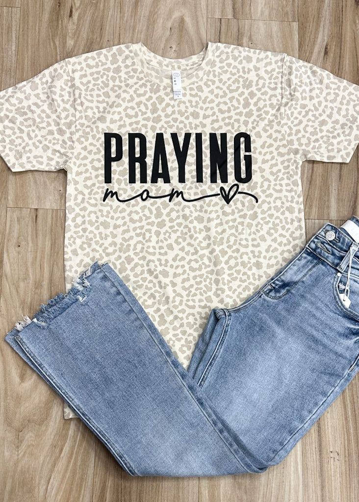 Leopard Praying Mom Tee