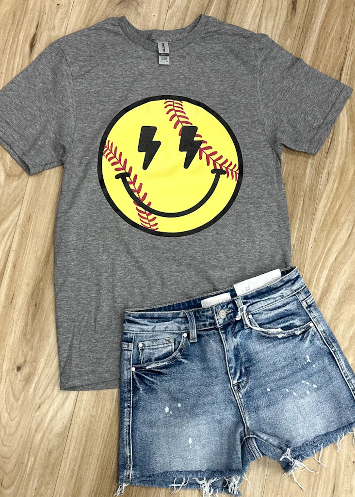 Happy Face Softball Tee