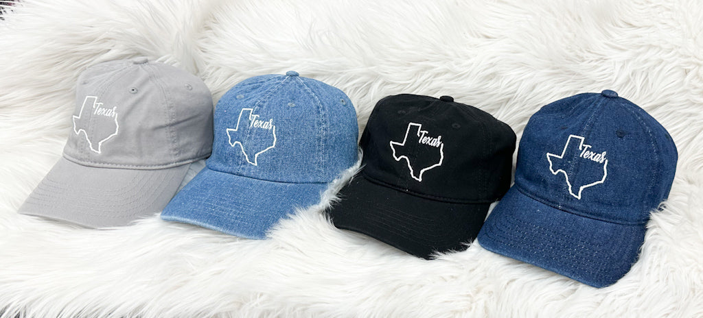 Texas Outline Embroidered Hat