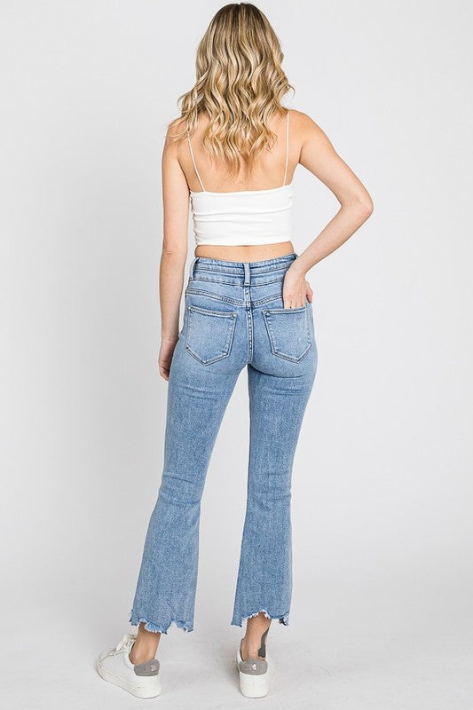 Petra High Rise Crop Bootcut Jeans