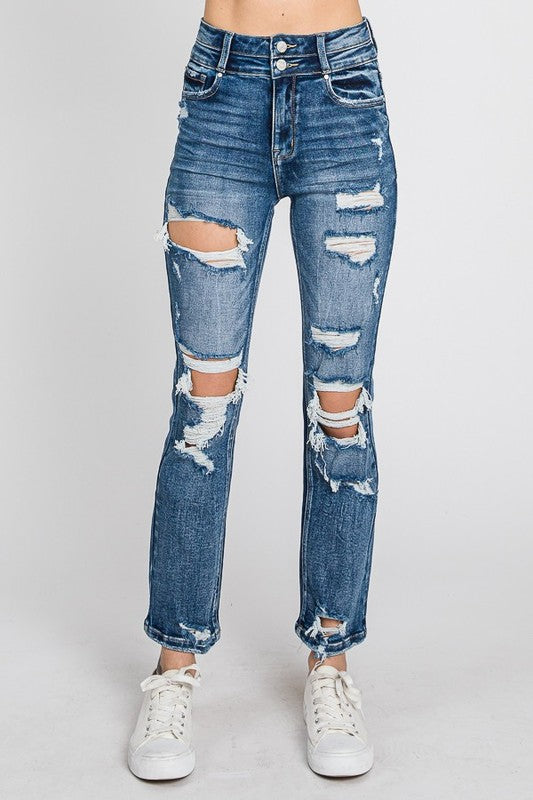 Petra Destroyed High Rise Jeans