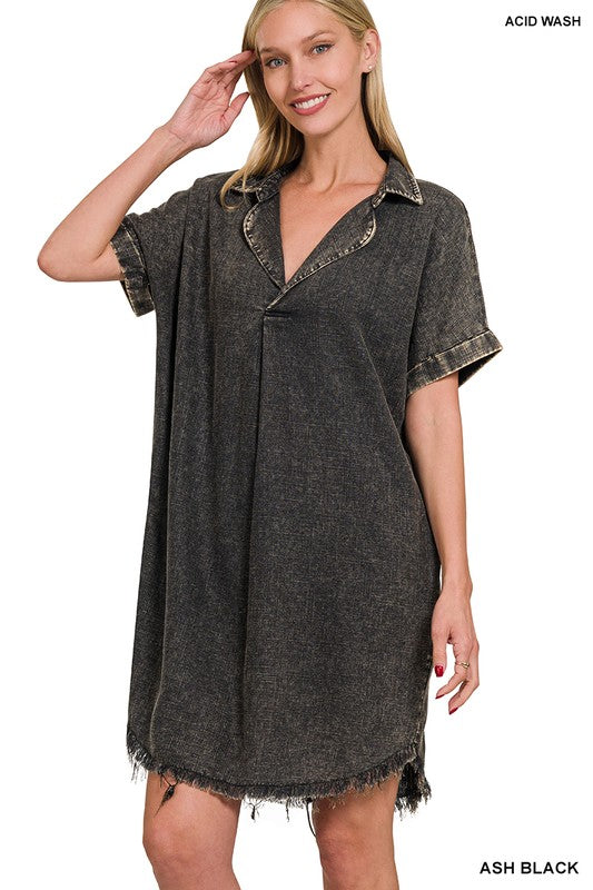 Linen Collared Dress