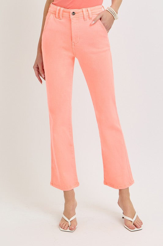 Risen High Rise Crop Straight Pants