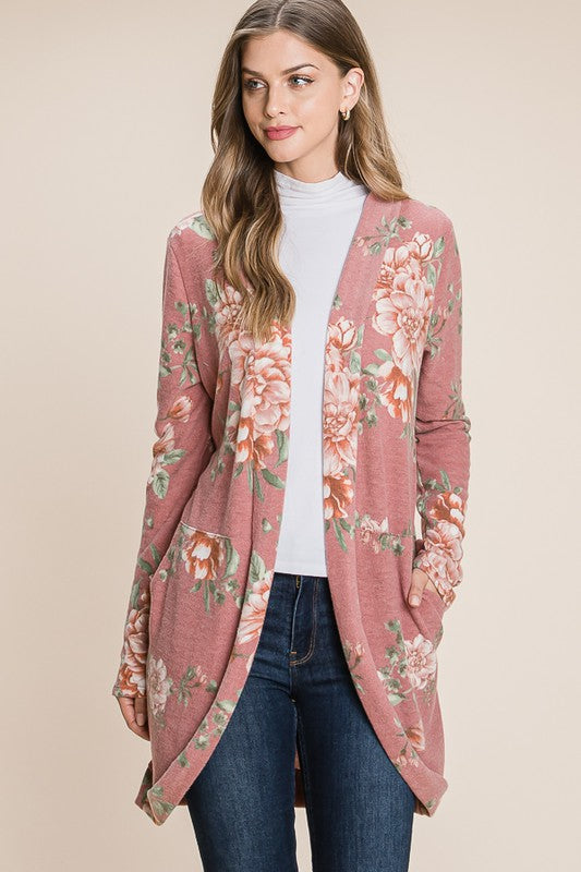 Floral Print Cardigan