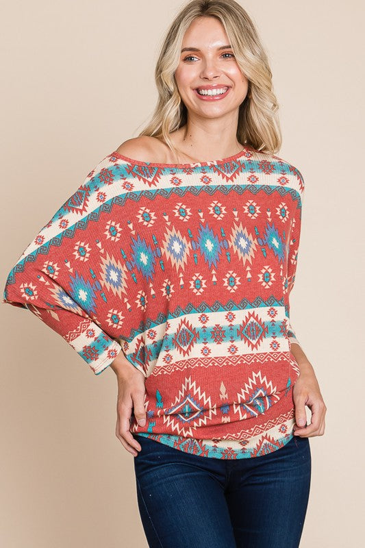 Bohemian Aztec Print Tunic