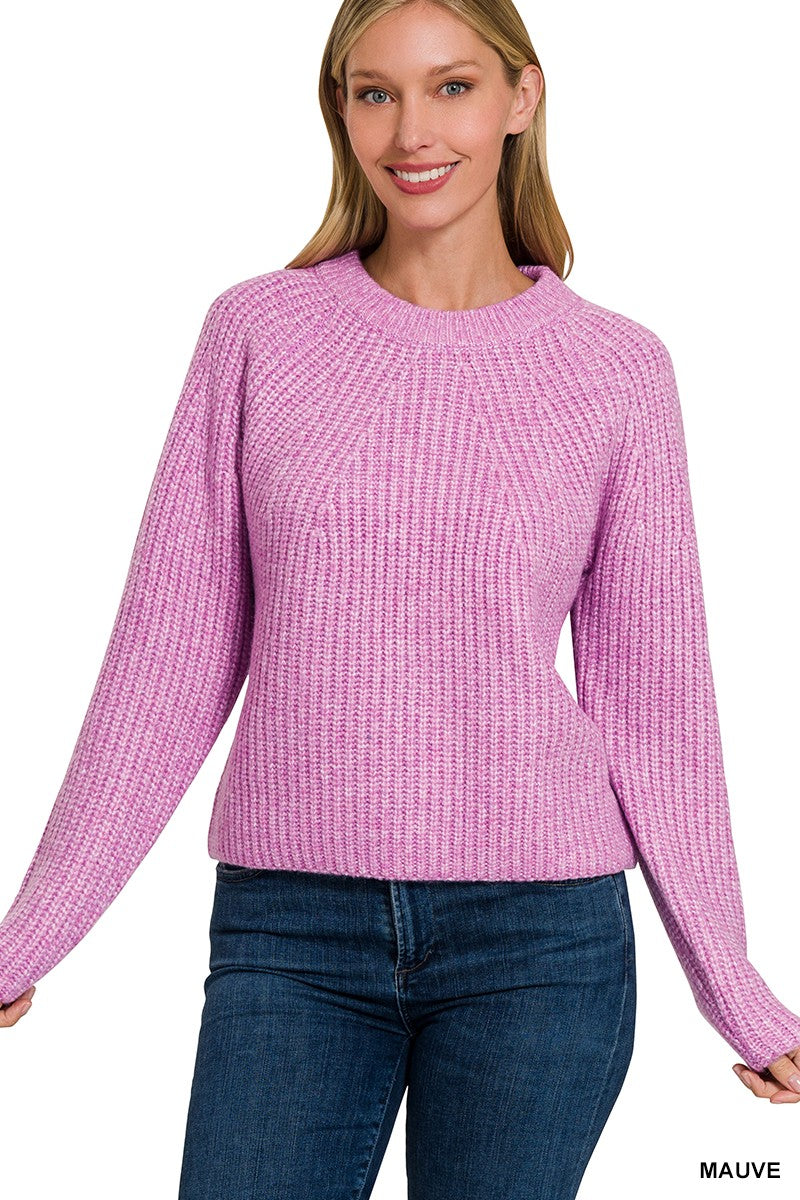 Mauve Basic Knit Sweater