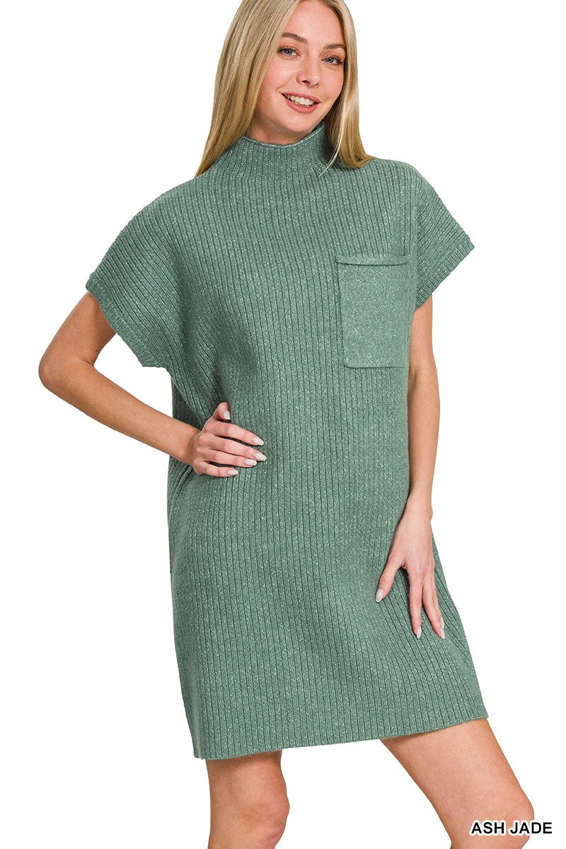 Short Sleeve Sweater Dress