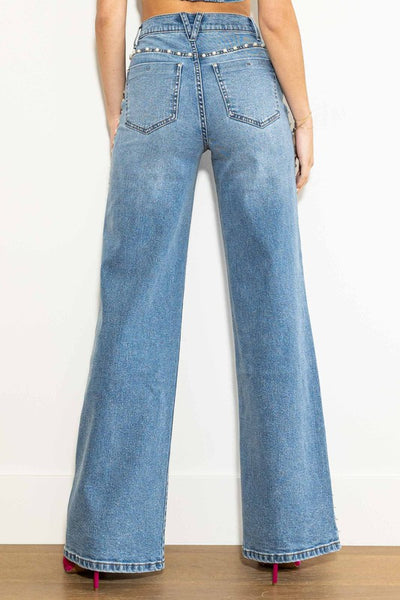 Pearl High Rise Wide Leg Jeans