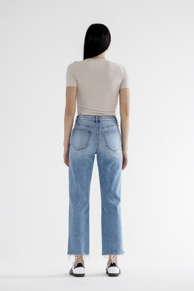 Mica Denim High Rise Straight Jeans