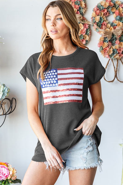 Ribbed Flag Top
