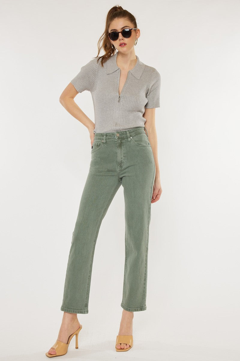 Olive 90's Straight Leg Jeans